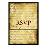 Rustic Love is Patient Vintage Wedding RSVP Cards Announcements
