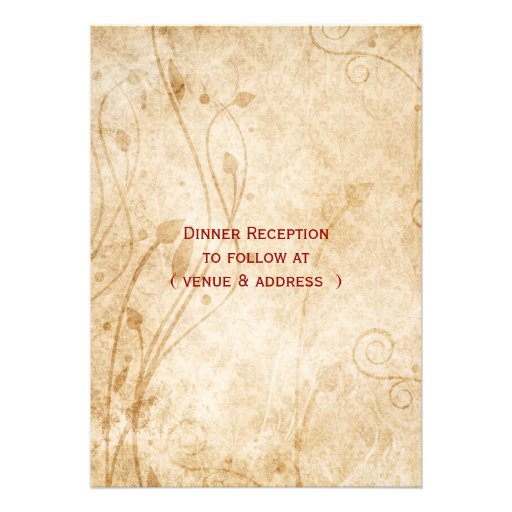 Rustic,maple leaves fall invitations