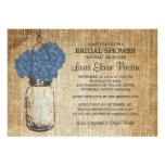 Rustic Mason Jar and Hydrangeas Announcements