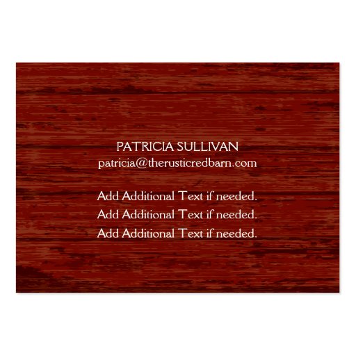 Rustic Mason Jar and Lights Business Card Template (back side)
