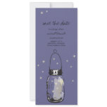 Rustic Mason Jar &amp; Fireflies Save the Date Invitations
