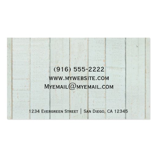 Rustic Mason Jar Wedding Planner Business Card (back side)