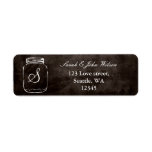 rustic mason jar wedding ,return address label