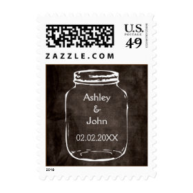 rustic mason jar wedding stamps