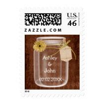 rustic mason jar wedding stamps