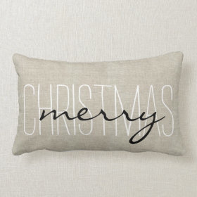 Rustic Merry Christmas | Holiday Pillow