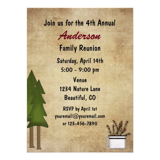 Rustic Moose Family Reunion Party Invitation