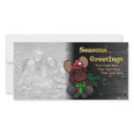 Rustic Moose Seasons Greetings Holiday Card photo cards