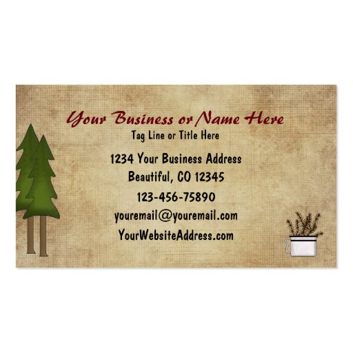 Rustic Mountain Country Moose Business Card (back side)