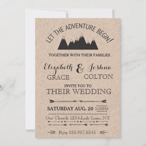 Rustic Mountains Wedding Invitation Zazzle