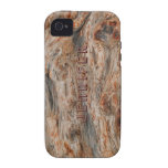 Rustic Natural Wood And Metallic Look 2 iPhone 4/4S Case