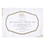 Rustic Oak Tree Barn Wedding Custom Announcements