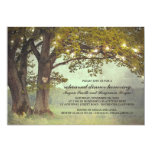 Rustic Oak Tree Romantic Rehearsal Dinner Card