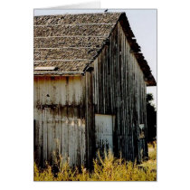 Rustic old building cards