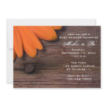 Rustic Orange Daisy Baby Shower Invitation