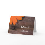 Rustic Orange Daisy Country Rehearsal Dinner cards