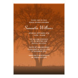 Rustic Orange Oak Tree Bridal Shower Invitation