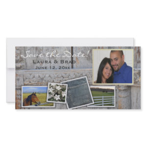 Rustic, outdoor, country - save the date photocard
