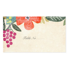   Rustic Paradise | Guest Escort Cards Double-Sided Standard Business Cards (Pack Of 100)
