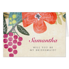   Rustic Paradise Wedding Party Card