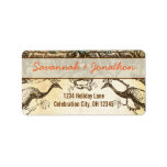 Rustic Peacock Return Address Label