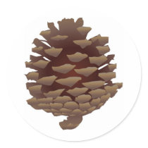Rustic Pinecone stickers