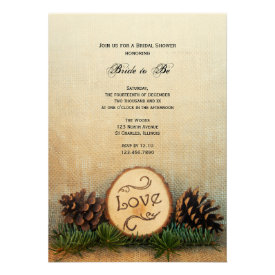 Rustic Pines Woodland Bridal Shower Invitation