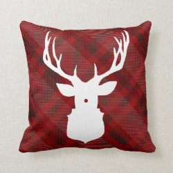 RUSTIC PLAID DEER | STYLISH HOLIDAY PILLOW