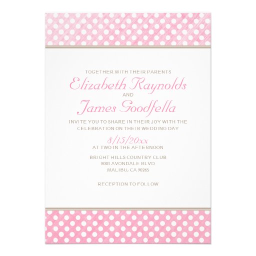 Rustic Polka Dot Wedding Invitations