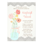 Rustic Posh in Coral invitations