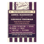Rustic Poster: Aubergine Dream Custom Wedding Custom Announcement