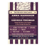 Rustic Poster: Aubergine Dream Custom Wedding Invites