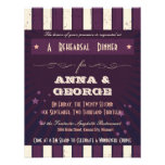 Rustic Poster: Aubergine Dream Rehearsal Dinner Personalized Announcement