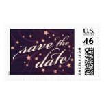 Rustic Poster: Aubergine Dream Save the Date Postage Stamp