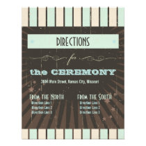 Rustic Poster: Blue & Cocoa Directions invitations