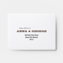 Rustic Poster: Blue & Cocoa Printed A2 envelopes