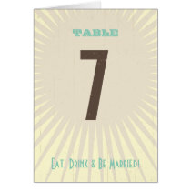 Rustic Poster: Blue & Cocoa Table Number cards