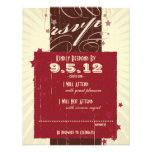 Rustic Poster: Chocolate Burgu Custom Wedding RSVP Custom Announcements