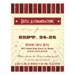 Rustic Poster: Chocolate Burgundy Accommodation Announcements
