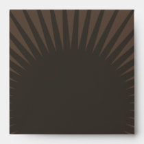 Rustic Poster: Cocoa & Brown Square Wedding envelopes