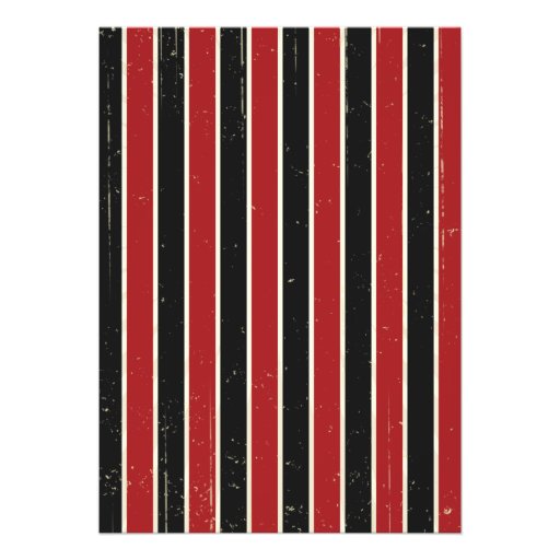 Rustic Poster: Red & Black Custom Wedding Announcements