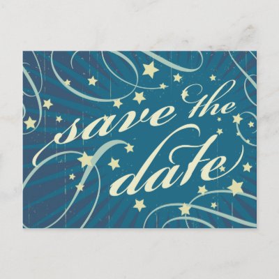 Rustic Poster: Sandy Beach Save the Date Postcards