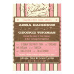 Rustic Poster: Strawberry Mousse Custom Wedding Custom Announcements