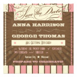 Rustic Poster: Strawberry Mousse Save the Date Custom Invitations
