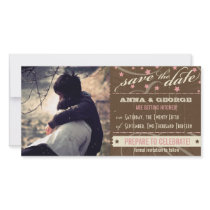 Rustic Poster: Strawberry Mousse Save the Date Customized Photo Card