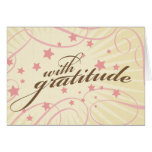 Rustic Poster: Strawberry Mousse Swirls Thank You Greeting Cards