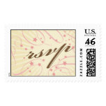Rustic Poster: Strawberry Mousse Vintage RSVP Postage Stamp