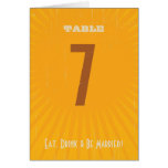 Rustic Poster: Tropical Sun Table Number Card