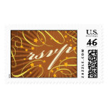 Rustic Poster: Tropical Sun Vintage RSVP Postage Stamps