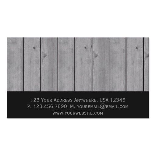 Rustic Professional Business Card Template (back side)